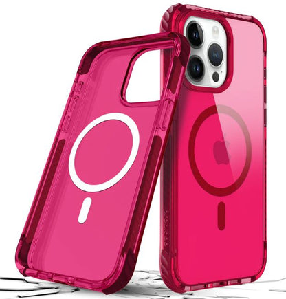 Prodigee Iphone 15 Pro Max Safetee Neo, Fuchsia + Mag Bright and Bold. Protection and Innovation Case