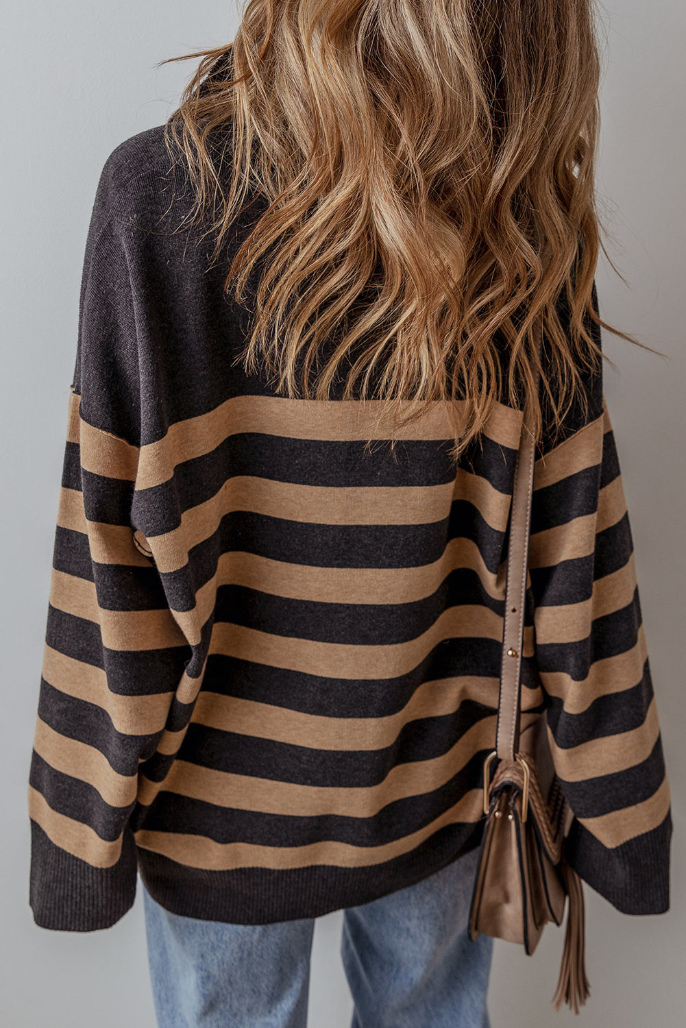 Threaded Pear Adeline Stripe Oversized Sweater