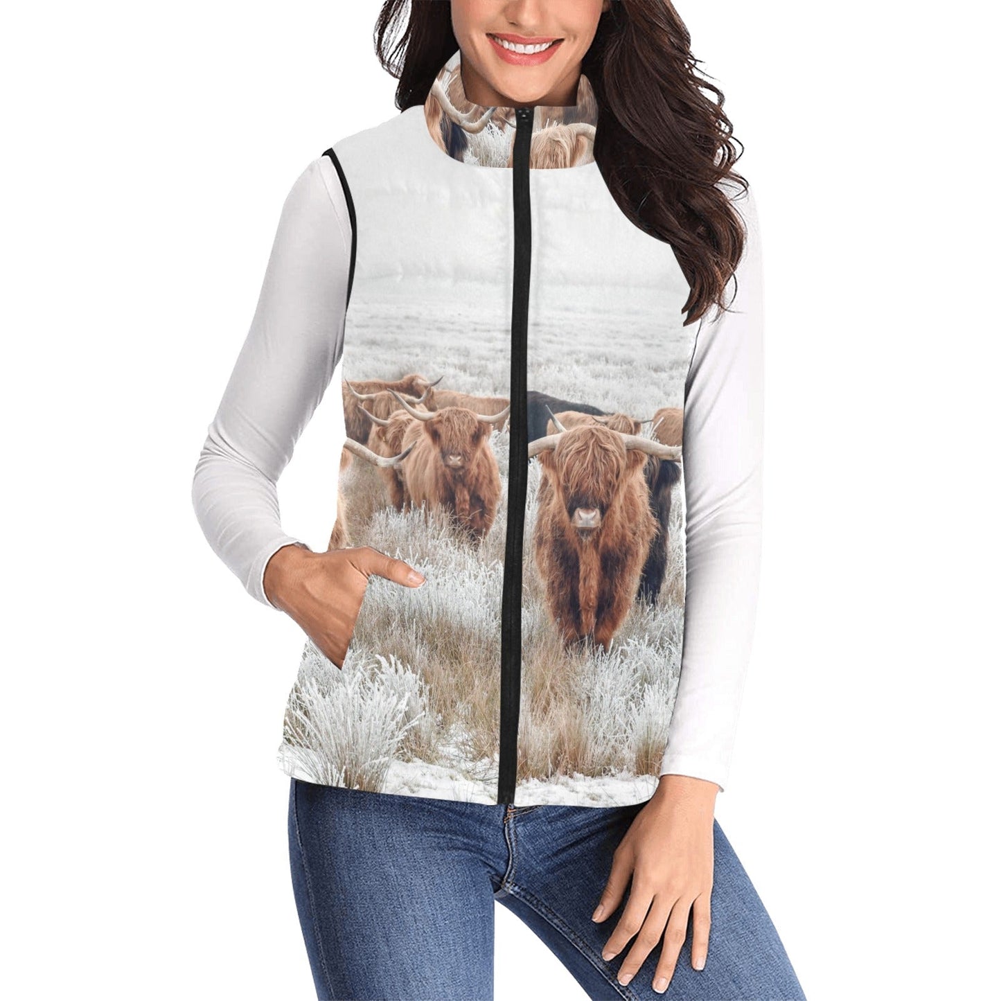 Baha Ranch Highland Herd Women's Puffy Vest