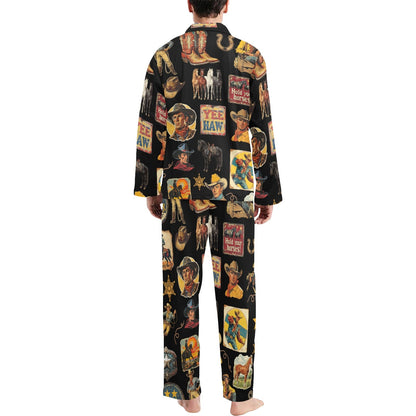 Vintage Cowboy Collage Western Pajamas