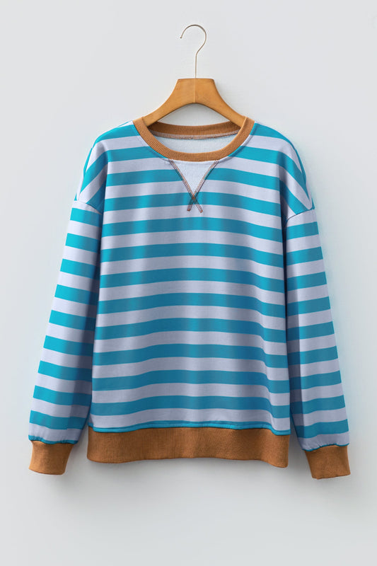 Threaded Pear Madiena Trim Drop Shoulder Sweatshirt