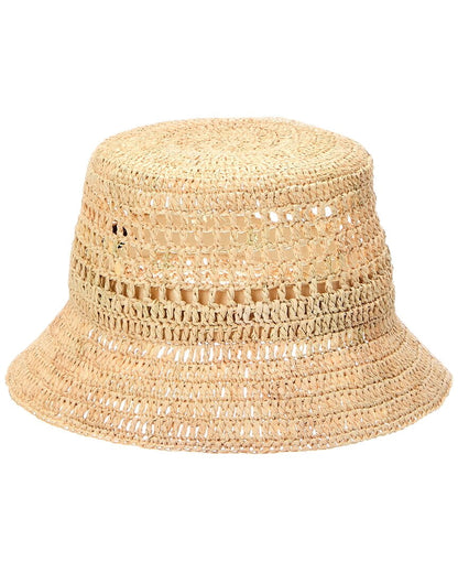 Bruno Magli Crochet Short Brim Bucket Hat