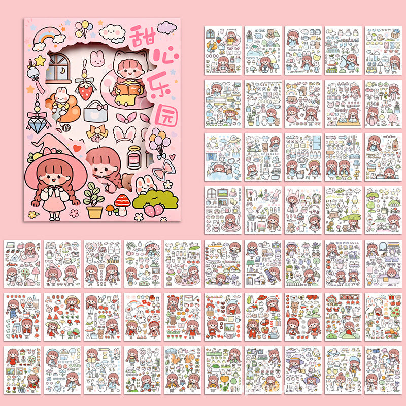 Hand Ledger Gift Box Of 50 Pieces And Paper Stickers