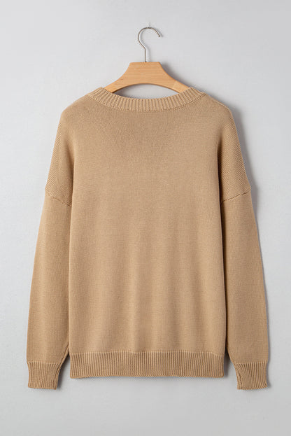 Threaded Pear Theresa Detail Christmas Dolman Sweater