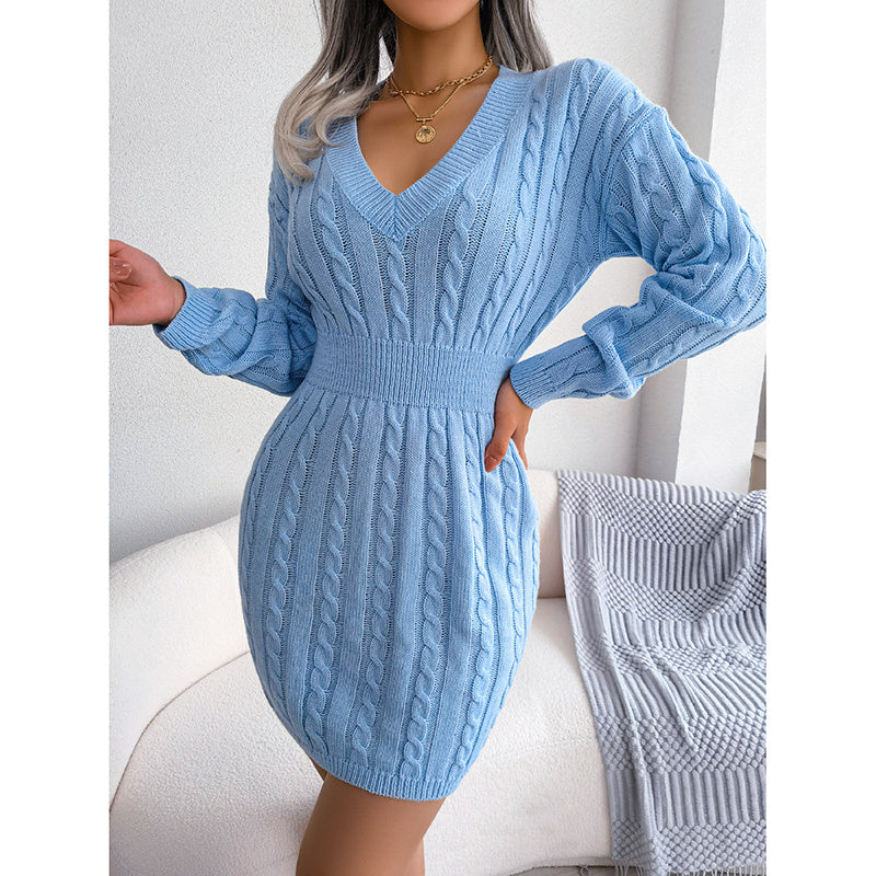 bodycon v neck sweater dress Bebe Women's Long Sleeve V-Neck Midi Sweater Dress, Size Medium in Gray Viscose