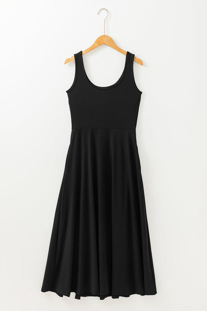 Threaded Pear Indie Scoop Flared Midi Dress