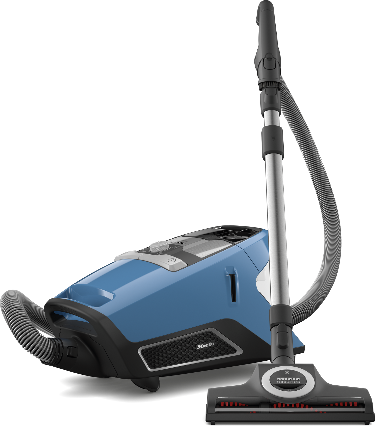 Miele Blizzard CX1 Turboteam Powerline Tech Blue Vacuum Canister in Tech Blue