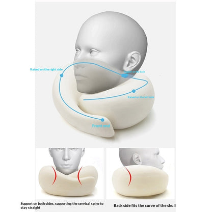 Memory Foam Travel Neck Pillow – Foldable U-Shape for Airplane, Car & Office