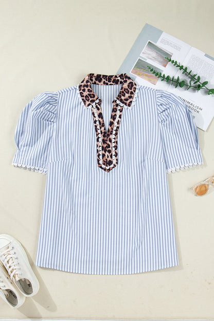Threaded Pear Ariah Short Bubble Sleeve PLUS Blouse