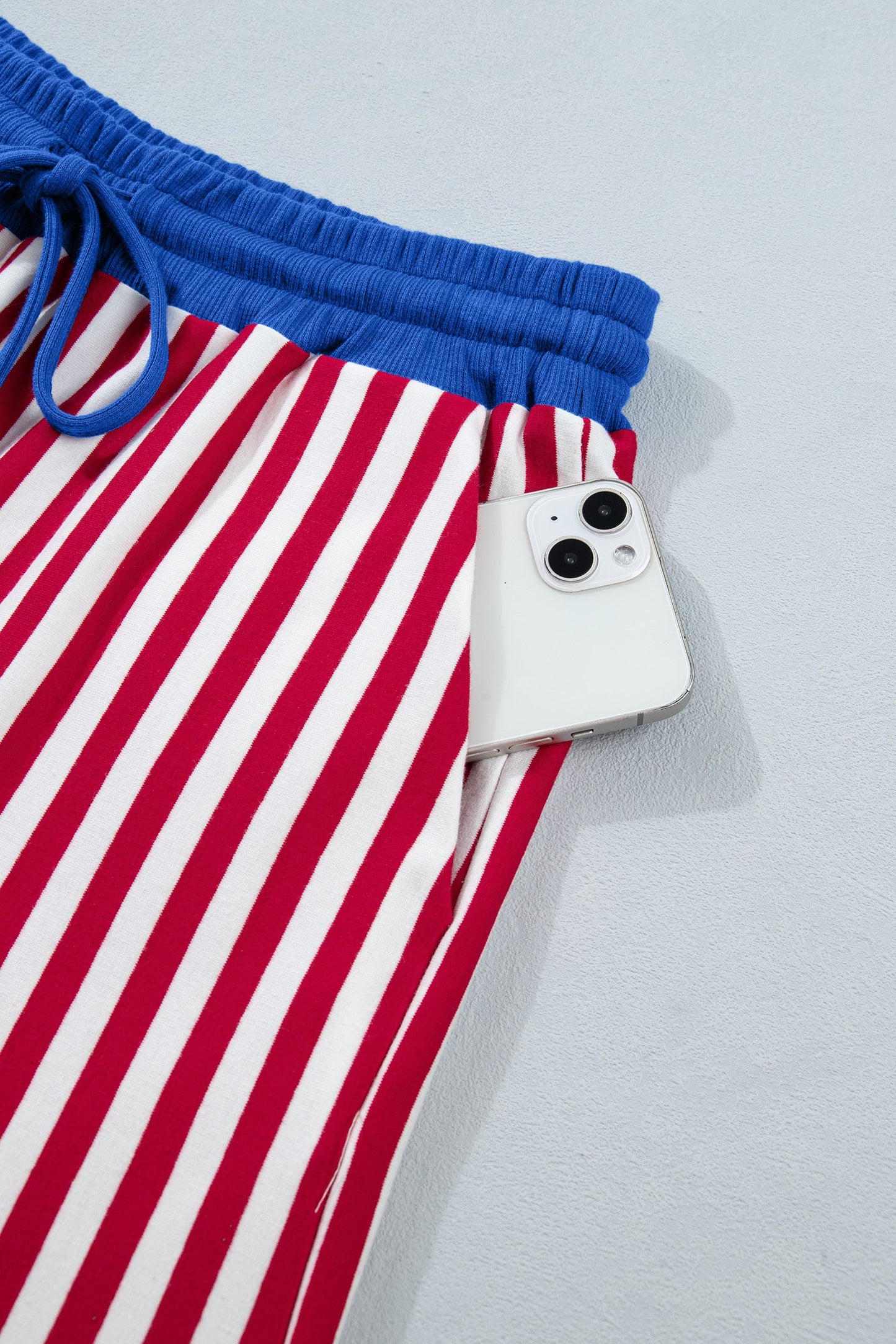 Threaded Pear Skye Stripe Trim Tee Set