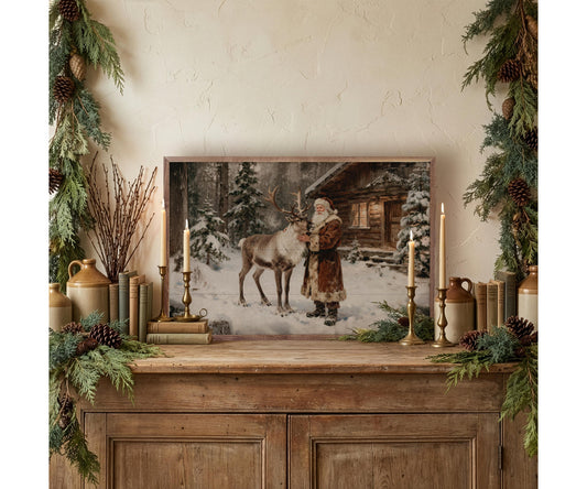 Kendrick Home Santa And His Reindeer Cabin
