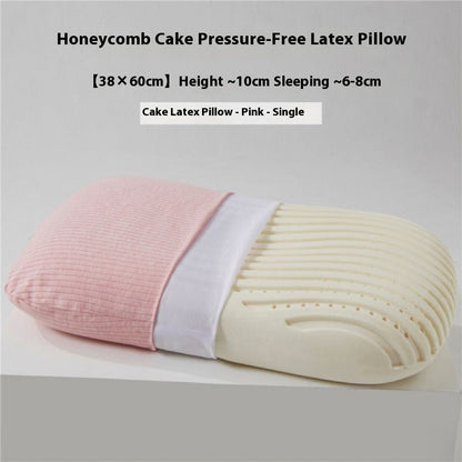 Cake Natural Latex Pillow – Pressure-Free Rebound Neck Support in 3 Colors