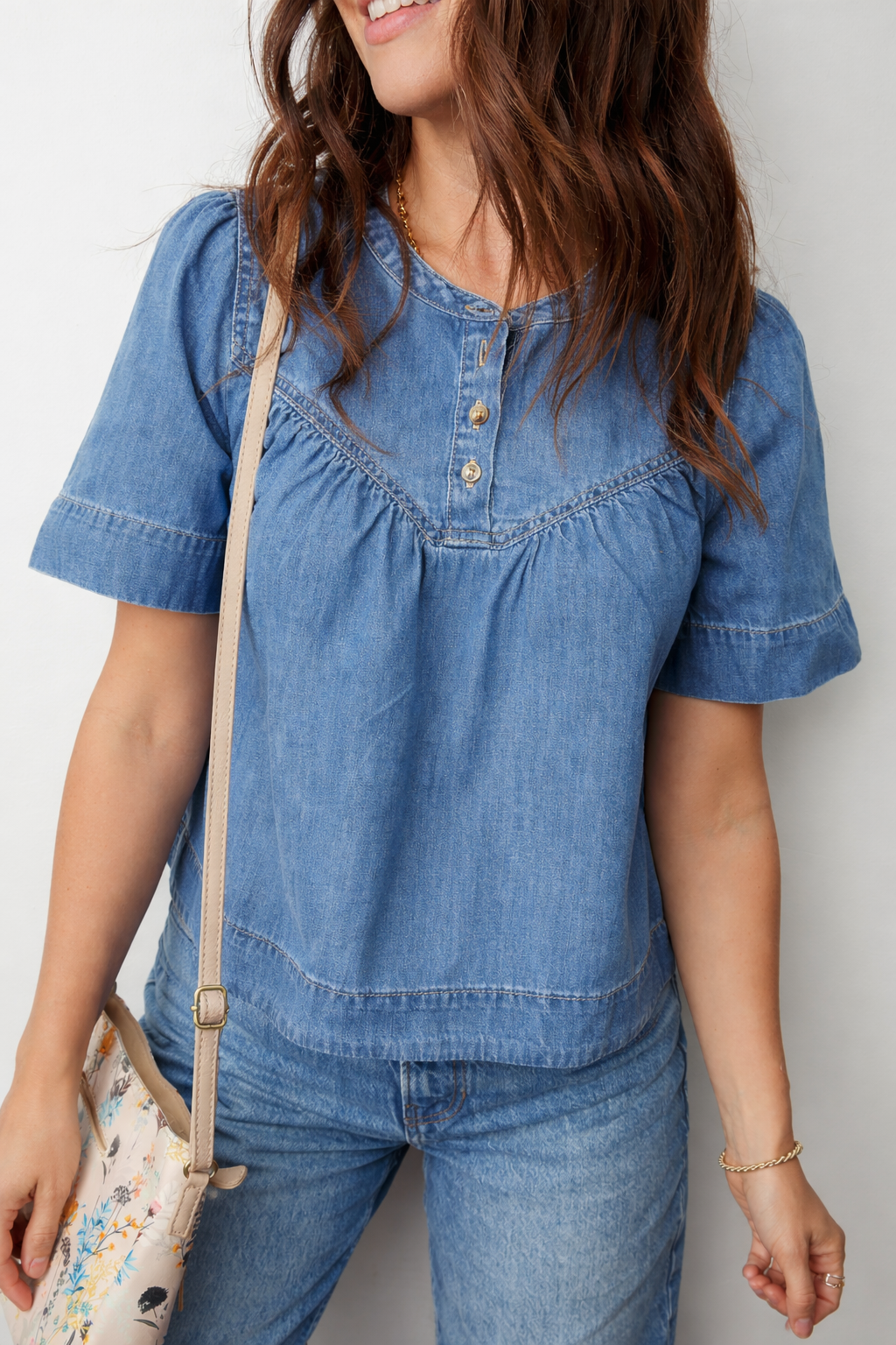 Threaded Pear Sloane Half Short Sleeve Top
