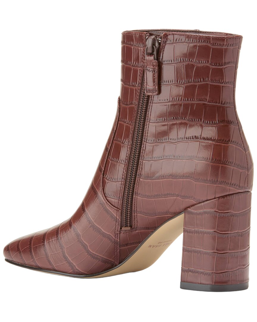 DARK SADDLE CROC PRINT LEATHER-