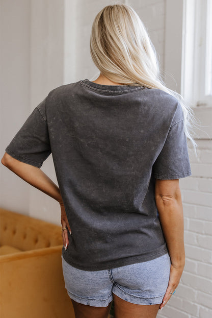 Threaded Pear Kindness Butterflies Mineral Wash Loose Tee