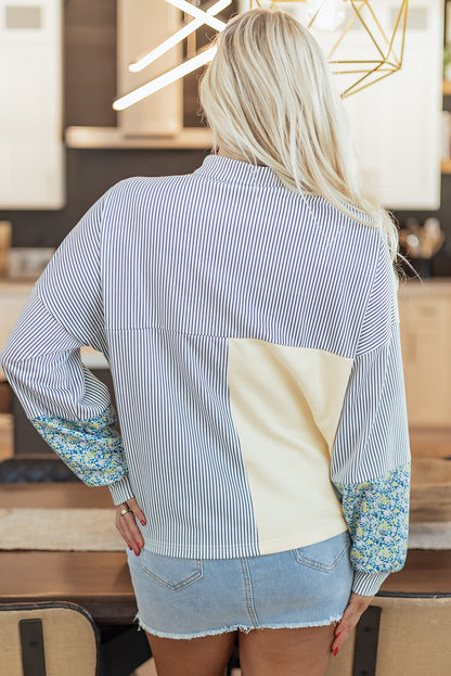 Threaded Pear Syllena Collared Boxy Fit Sweatshirt