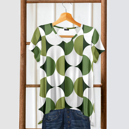 Deep and Light Green with White-