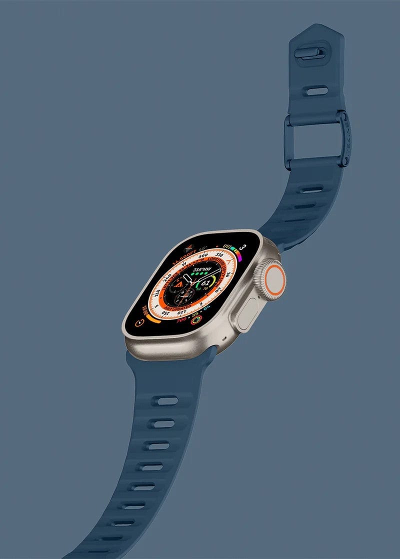 Itskins - Hybrid R Silicone Watch Band for Apple Watch Ultra (49mm) / Apple Watch 8 / 7 (45mm) - Navy Blue