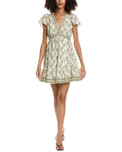 CREAM/GREEN RAMBLING FLORAL ET-