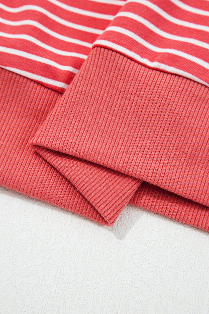 Threaded Pear Hallie Puff Sleeve Stripe Hoodie