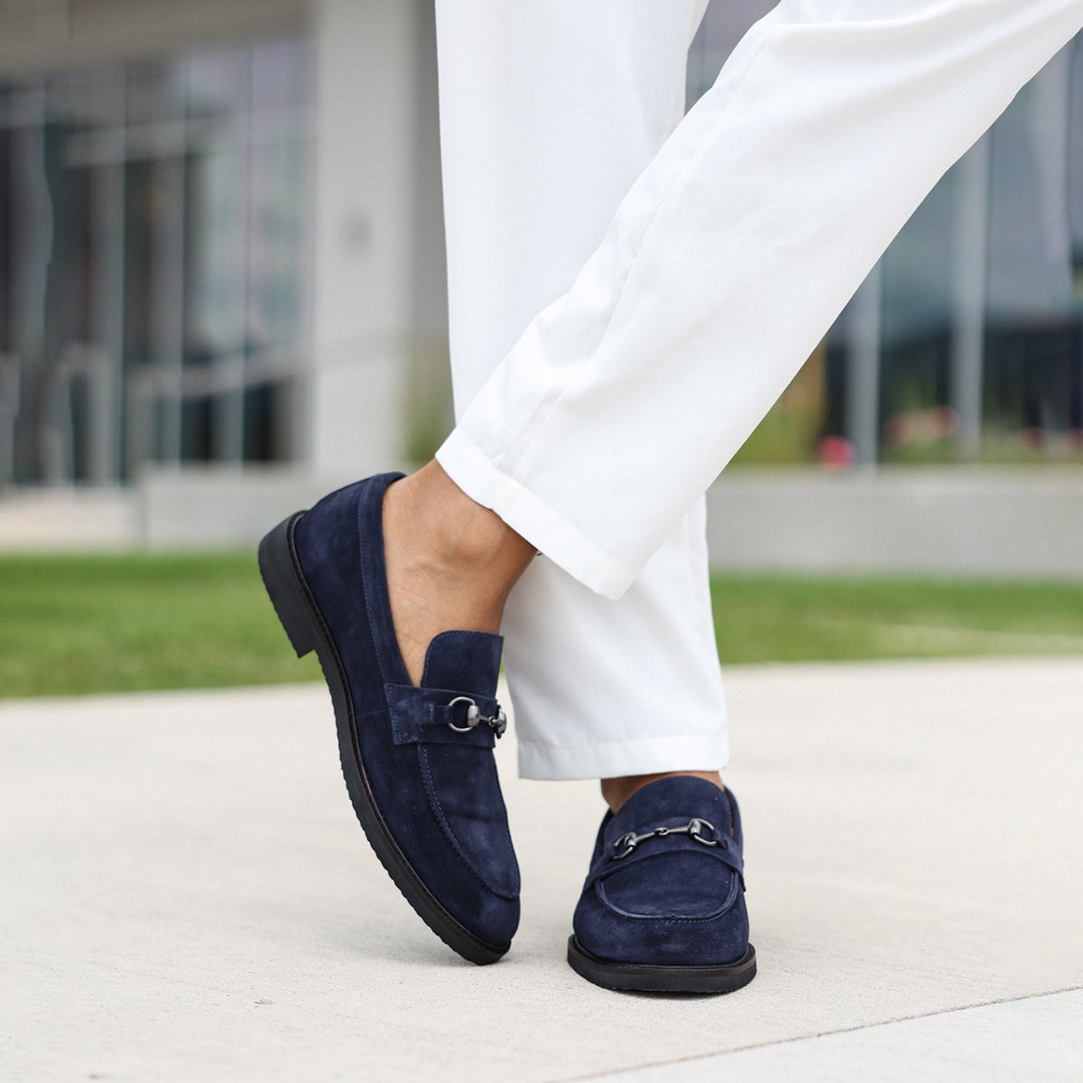 Navy Suede-