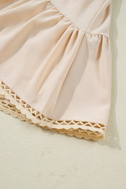 Threaded Pear Millie Trim Boho Ruffled PLUS Shorts