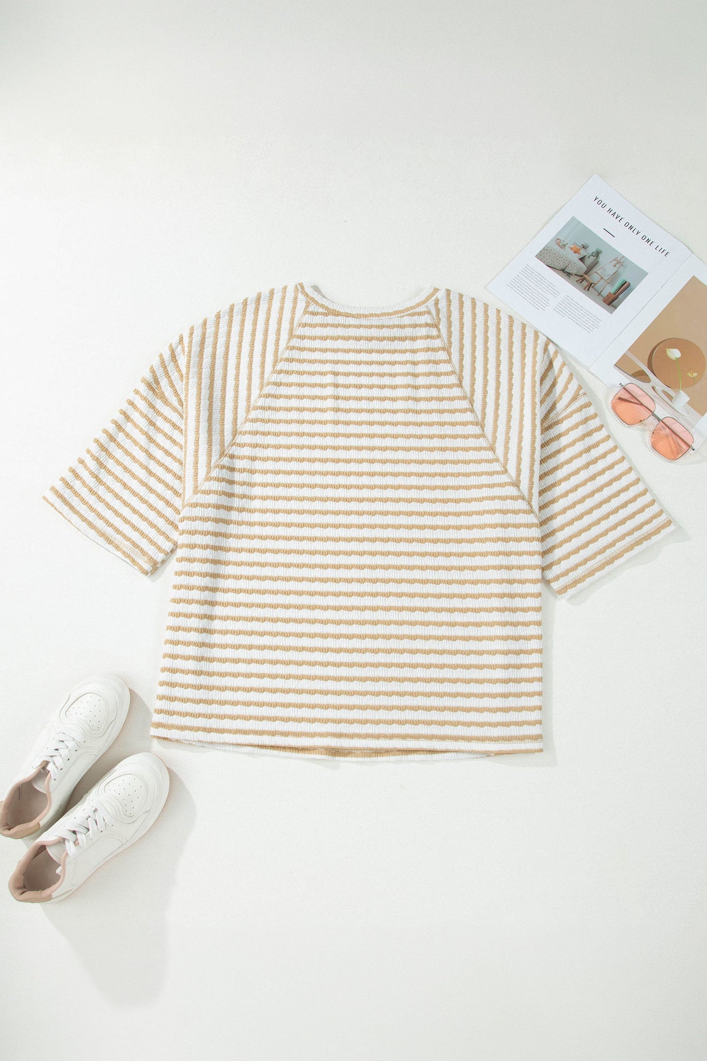 Threaded Pear Liv Detail Half Sleeve PLUS Top