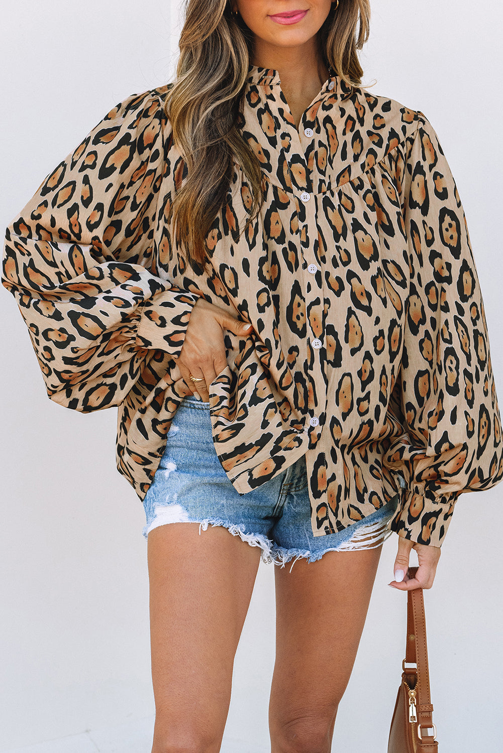 Threaded Pear Alaiya Balloon Sleeve Casual Shirt