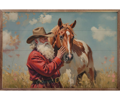 Kendrick Home Santa And Paint Horse