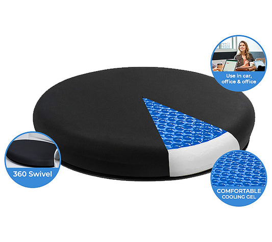 Doctor Pillow Swivel Gel Comfort Pillow - BLACK