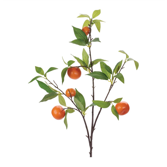 Melrose International Orange Fruit Foliage Branch (Set of 6)