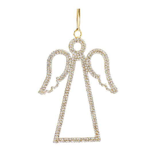 Melrose International Jeweled Angel Outline Ornament (Set of 12)