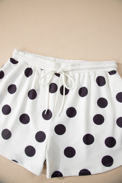 Threaded Pear Marley Shoulder Pullover Drawstring Shorts Set