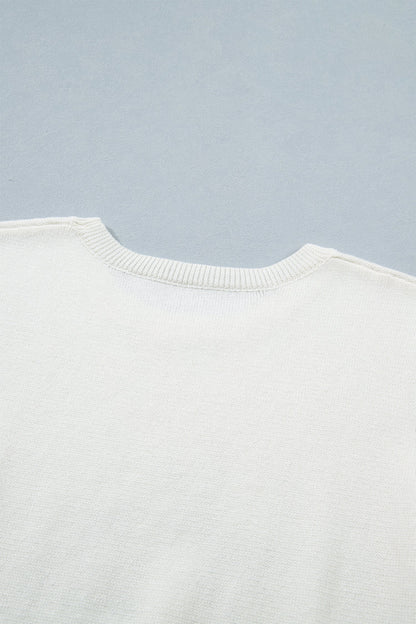 Threaded Pear Regina Printed Short Sleeve Sweater