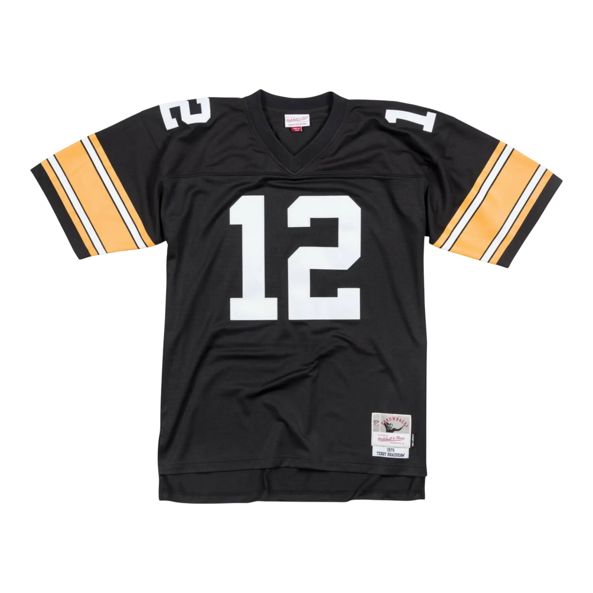 Mitchell & Ness Legacy Pittsburgh Steelers 1976 Terry Bradshaw Men Jersey Black/Gold/White
