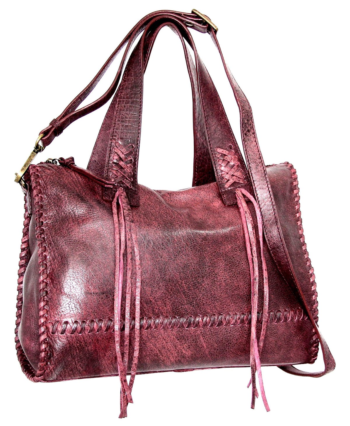 Nino Bossi Payton Convertible Satchel - Burgundy