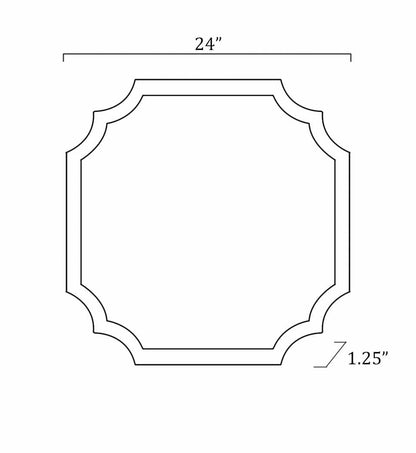 Abangay Gold Contemporary Wood Frame Mirror - Clearance