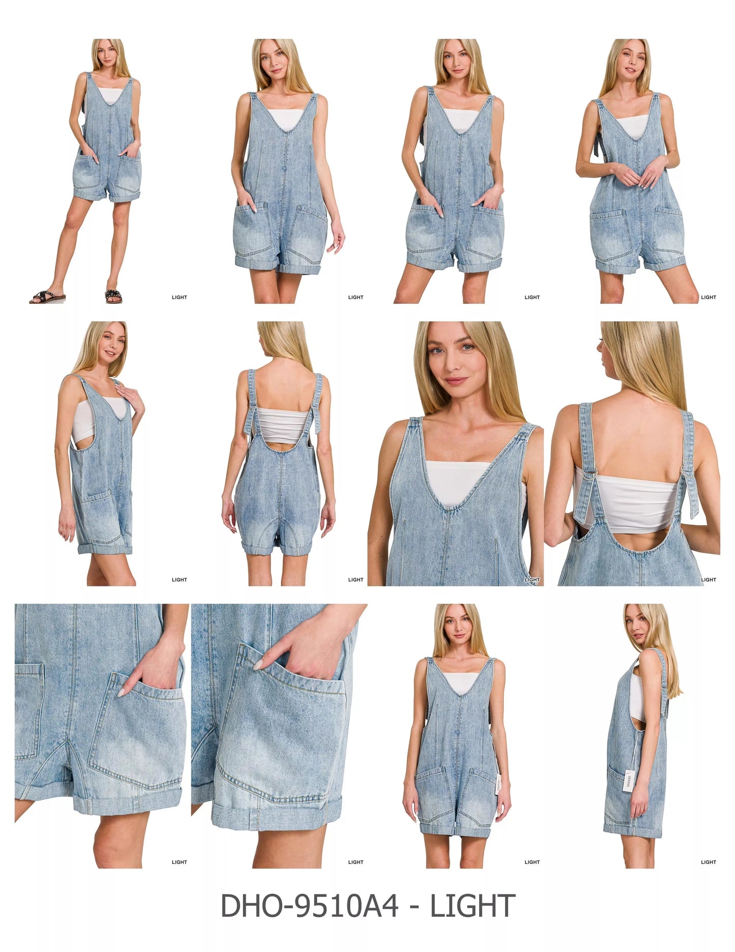 Zenana Denim Short Overalls