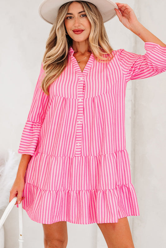 Threaded Pear Oaklynn Tiered Flowy Mini Dress