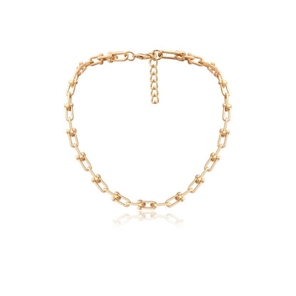 Goldtone Open-Link Choker Necklace