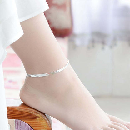 Silvertone Snake Chain Anklet