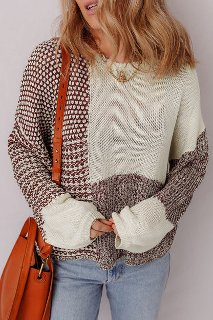 Threaded Pear Mia Drop Shoulder Loose Sweater