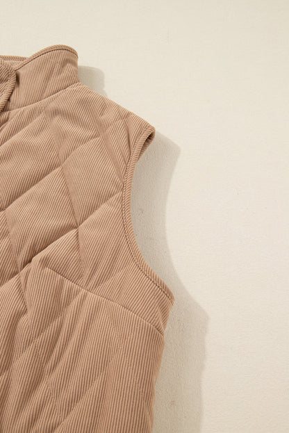 Threaded Pear Elizabeth Cord Snap Vest Plus Jacket