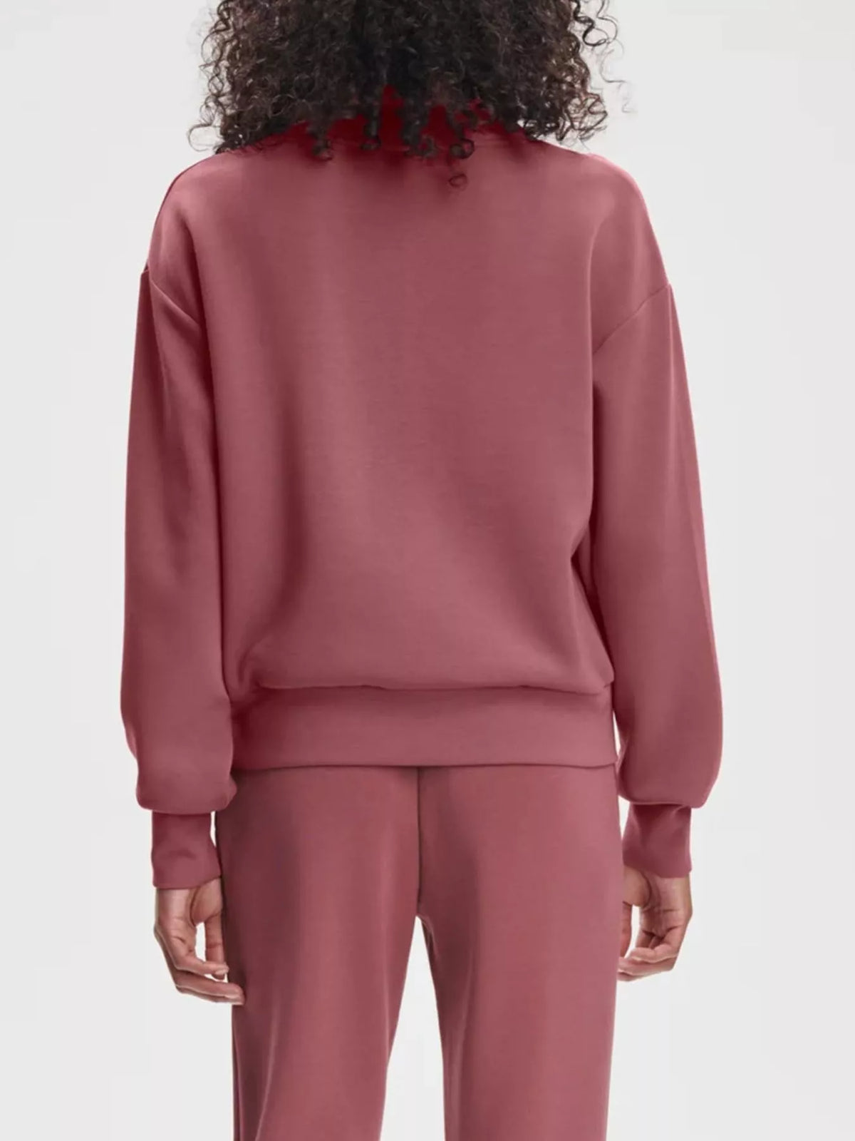 Quarter-Zip Sweatshirt and Wide-Leg Pants Set