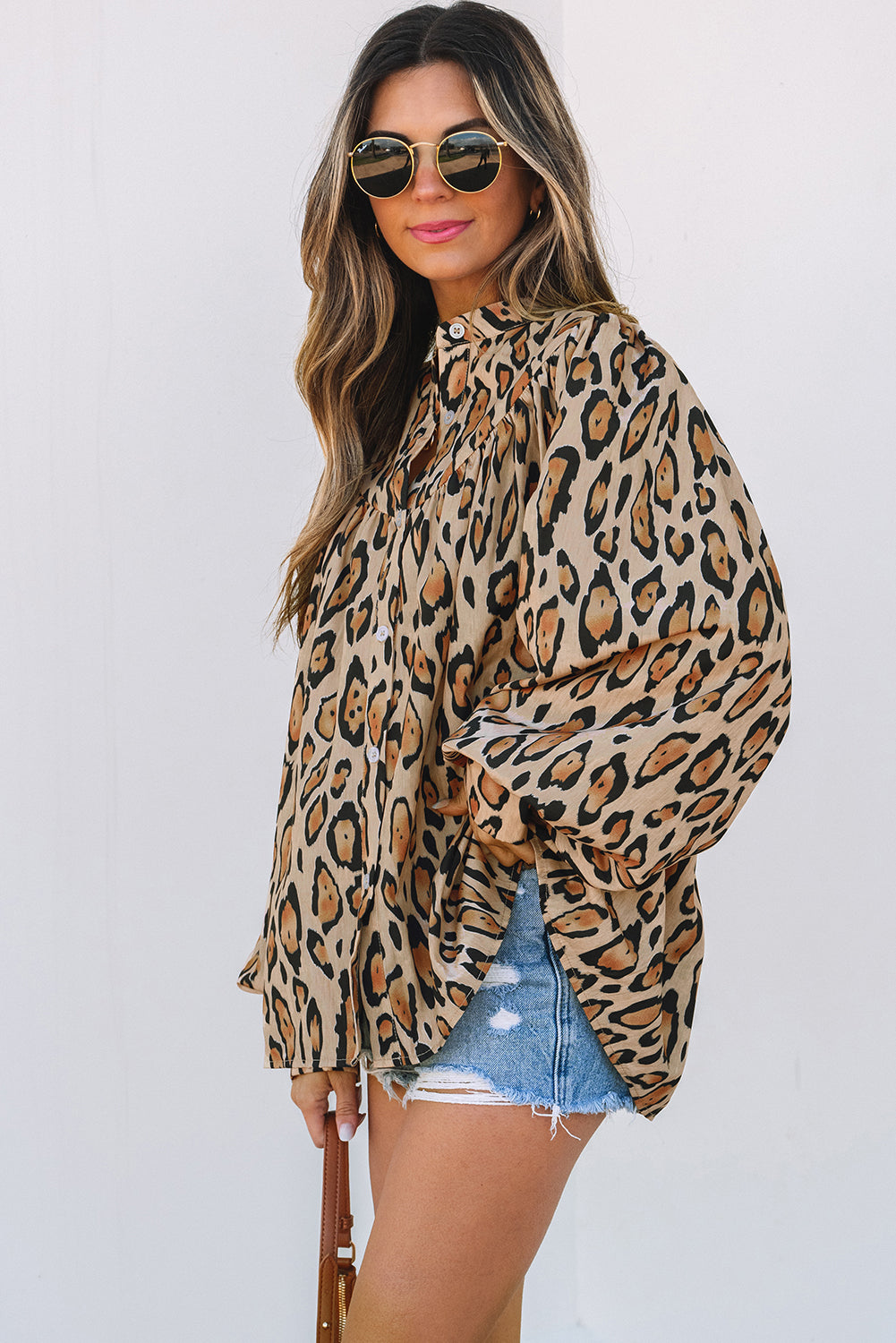 Threaded Pear Alaiya Balloon Sleeve Casual Shirt