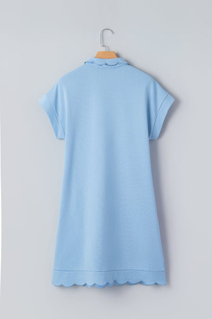 Threaded Pear Blake Scallop Hem Mini Dress
