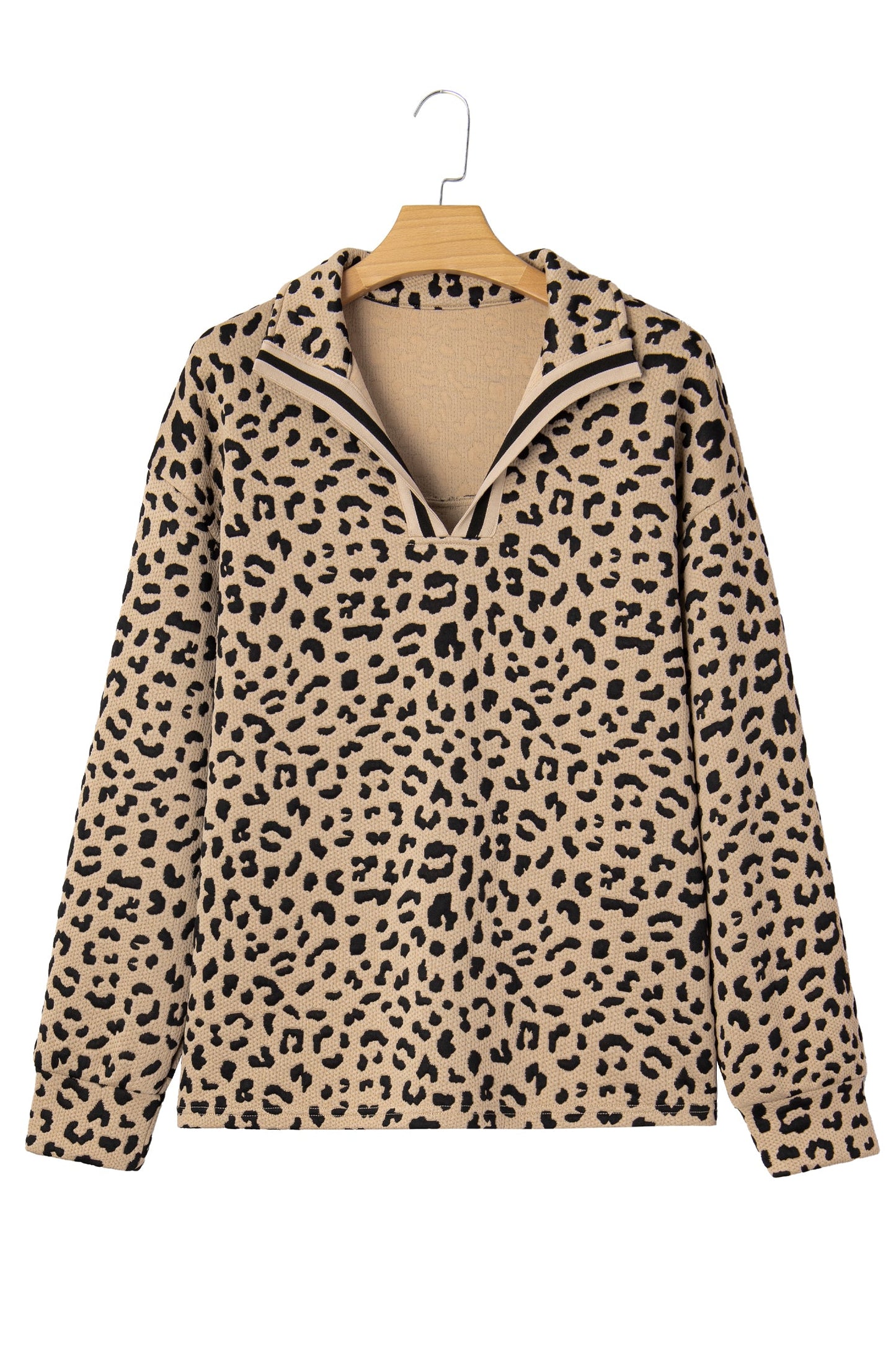 Threaded Pear Tru Polo Collar Pullover Top
