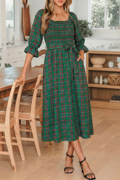 Threaded Pear Scarlett Waist Flared Midi Dress