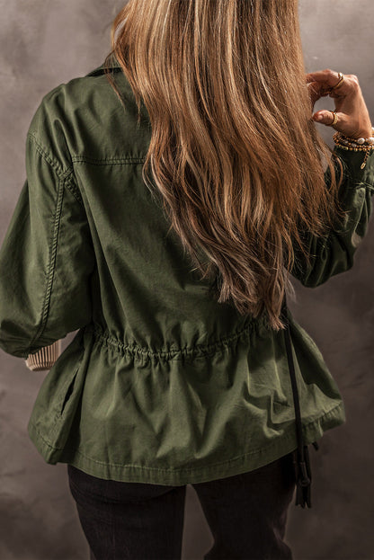Threaded Pear Francesca Tight Waist Collared Jacket