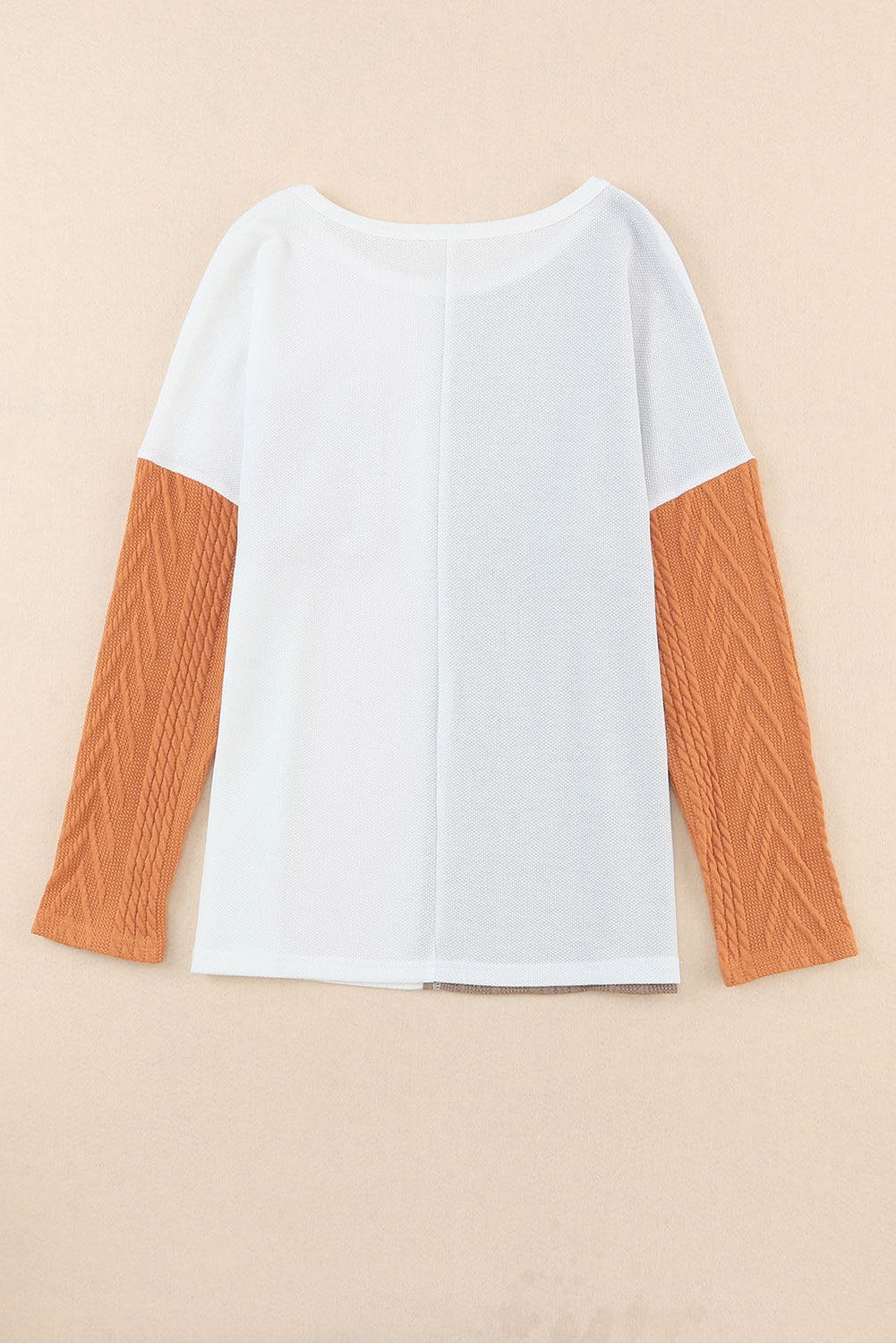 Threaded Pear Emily Textured Knit top Long Sleeve Top